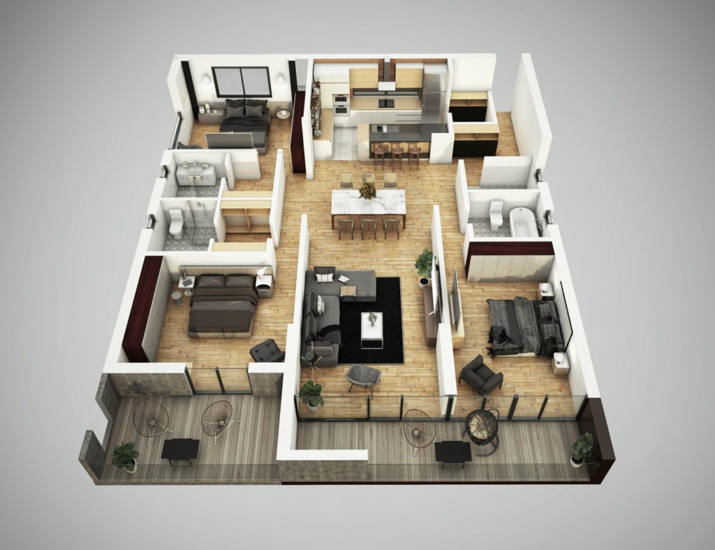 3d floor plan architectural design