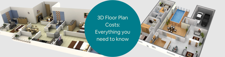 Two examples of 3D floor plans.