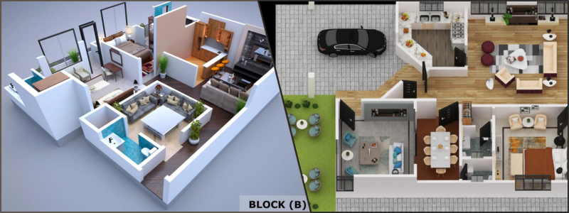 3D floor plans example