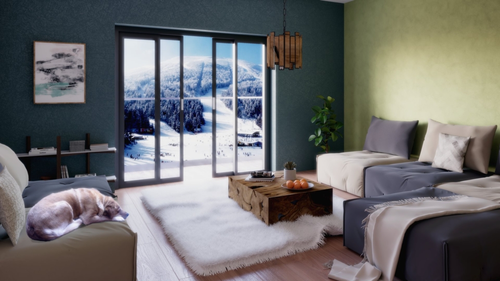 CGI winter home