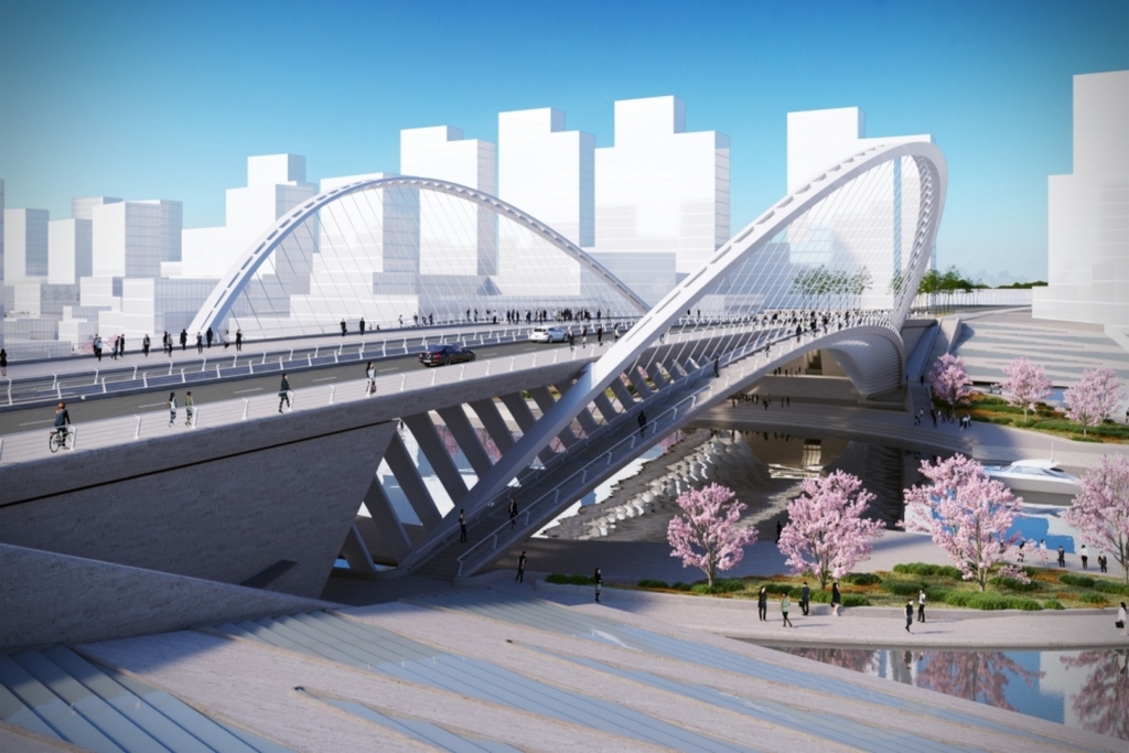 bridge steel detailing 3d rendering