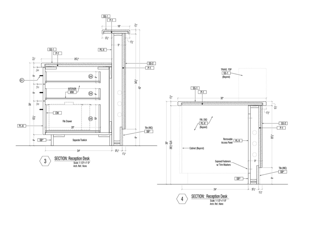 millwork cabinet drawing