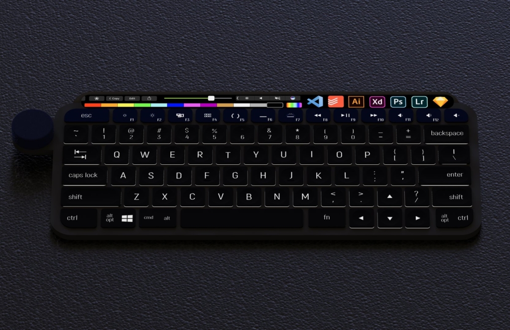 prototype of a portable customizable keyboard