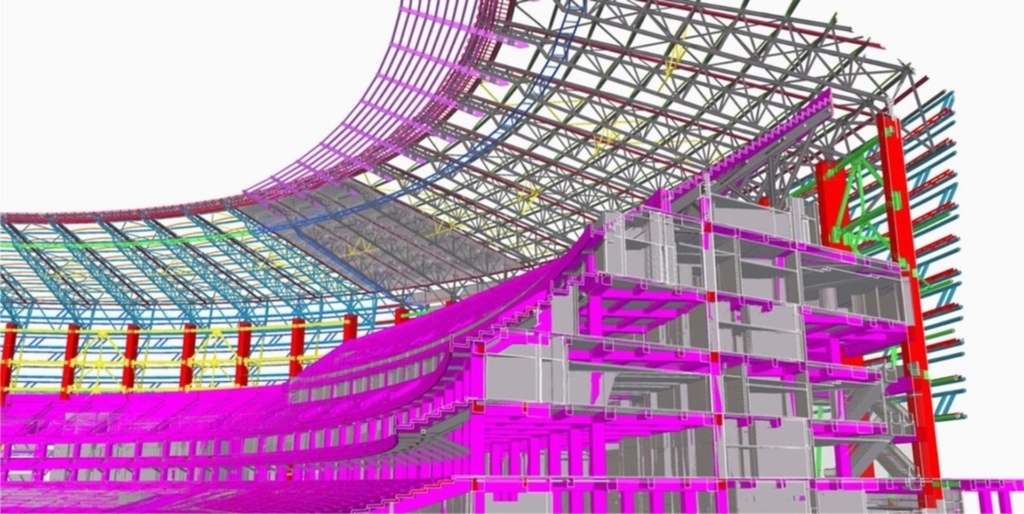 structural steel detailing example color coded