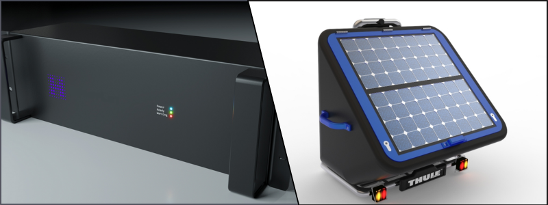 Product designs for an enclosure and solar panel