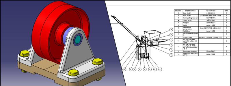 assembly drawing examples cad design