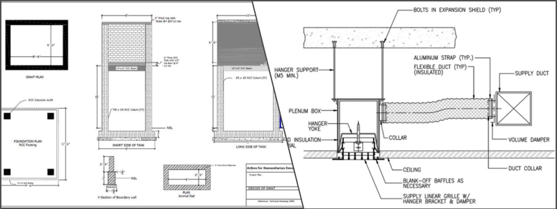 drawings of a water tank design