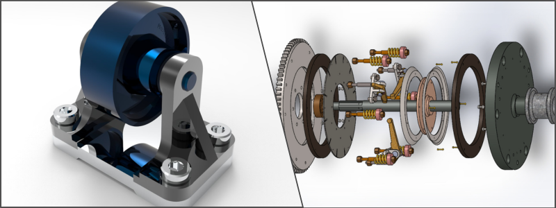 single plate clutch and belt roller examples of cad design for manufacturing