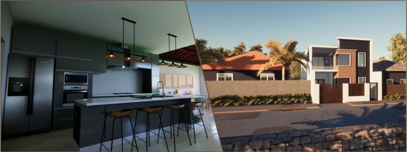 3D kitchen design and 3d rendering of a home | Cad Crowd 3D kitchen design and 3d rendering of a home