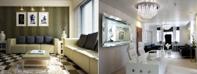 3d rendering of a living room and hospital reception | Cad Crowd 3d rendering of a living room and hospital reception