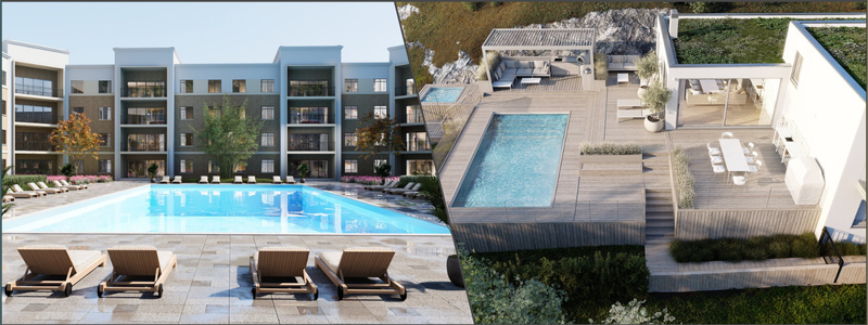 Pool design for a hotel swimming pool and garden-view pool | Cad Crowd Pool design for a hotel swimming pool and garden-view pool