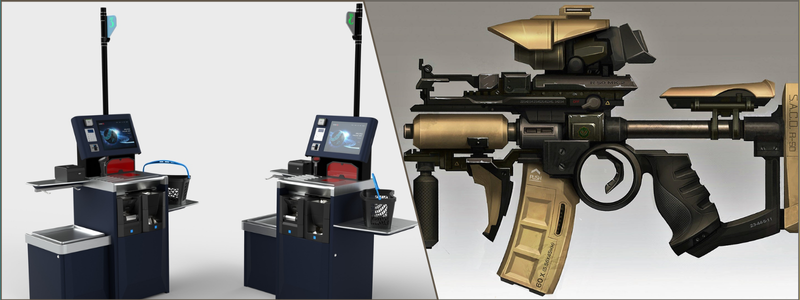 Self-service counter and AR 15 for an in-game weapon | Cad Crowd Self-service counter and AR 15 for an in-game weapon