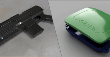 urethane casting design product example of a gel blaster and plastic enclosure