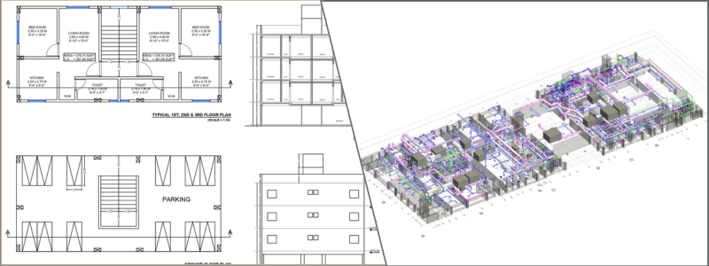 Floor plan drafting and MEP services example design by Cad Crowd experts | Cad Crowd Floor plan drafting and MEP services example design by Cad Crowd experts