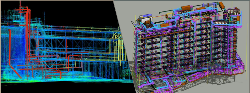 Scan to BIM and Mechanical scan to BIM design examples by architectural design experts from Cad Crowd