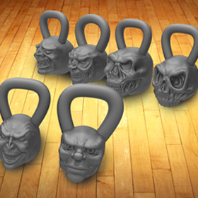 Tough-guy kettle bell weights