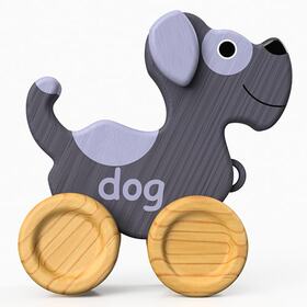 Wooden toy dog