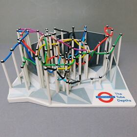 3D printed London underground station map