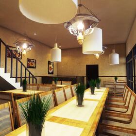 3D restaurant interior design