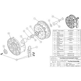 Fly reel assembly drawing