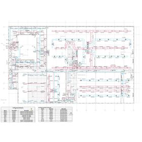 Power, lighting, and HVAC systems drawing layout