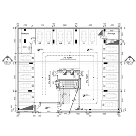 Hotel parking CAD design