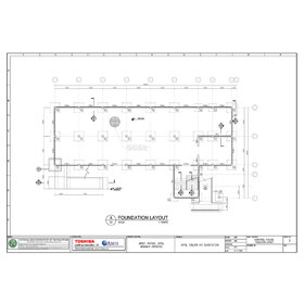 Control house foundation layout PDF to DWG