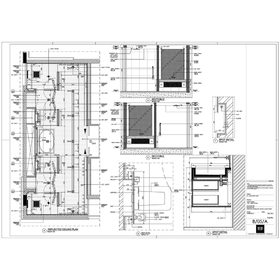 Architectural interior detailing drawing