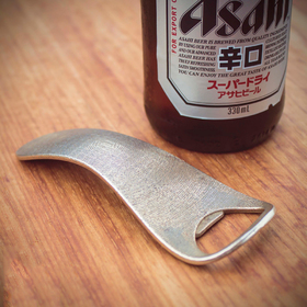 Stainless steel bottle opener prototype