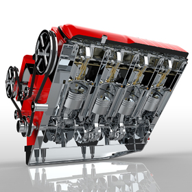 V8 engine design