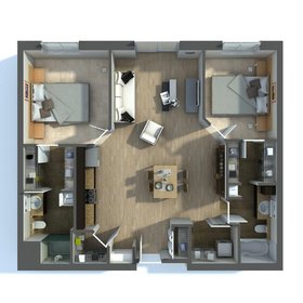 3D floor plan rendering