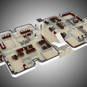 3D floor plan rendering