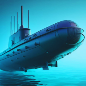 3D rendering of submarine