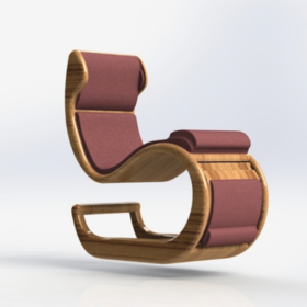 Aeroplane-type wooden chair