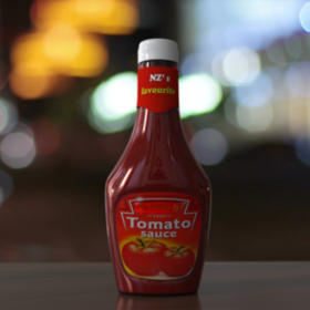 3D Ketchup Render