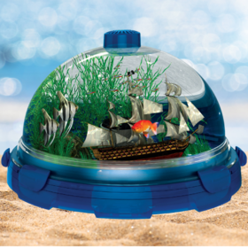 Self sustaining fish aquarium tank design