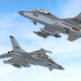 Animated fighter aircraft