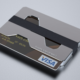 Sleek Metal Card Wallet Design