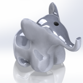 Modern Elephant Figurine