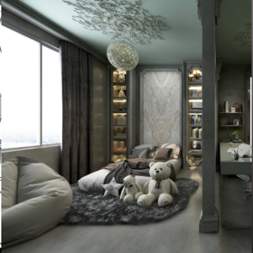 3D Neoclasic bedroom design