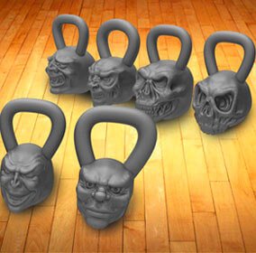 Tough-guy kettle bell weights